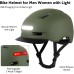 Bike Helmet for Adults, Bicycle Helmet with USB Rechargeable LED Front and Back Light, Adjustable with Detachable Visor