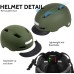 Bike Helmet for Adults, Bicycle Helmet with USB Rechargeable LED Front and Back Light, Adjustable with Detachable Visor