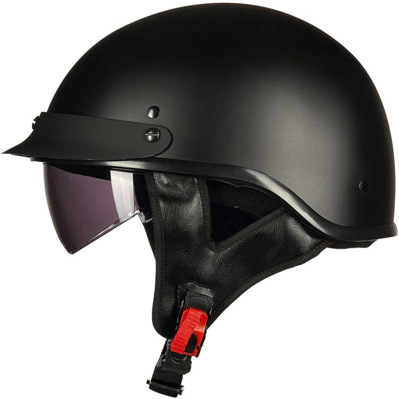 Half Helmet Motorcycle Open Face Sun Visor Quick Release Buckle Cycling Motocross Suits Men Women