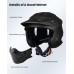Open Face Motorcycle 3/4 Half Helmet for Dirt Bike Moped ATV UTV Motocross Cruiser Scooter