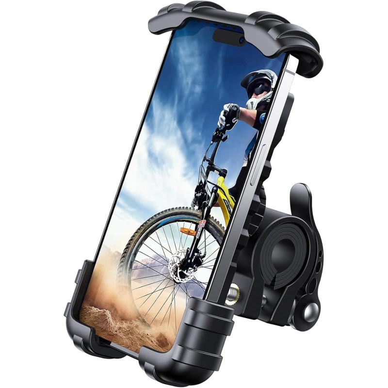 Bike Phone Holder, Motorcycle Mount - Motorcycle Phone Holder, Handlebar Cell Phone Clamp, Scooter Phone Clip
