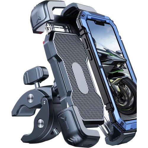 Motorcycle Phone Mount Holder, [150mph Wind Anti-Shake][7.2inch Big Phone Friendly] Bike Phone Holder