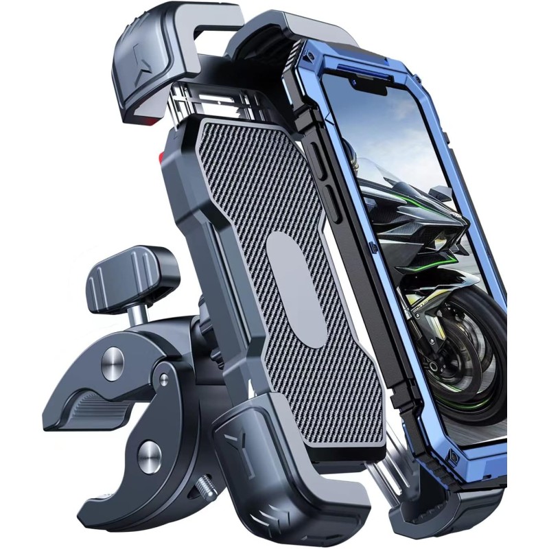 Motorcycle Phone Mount Holder, [150mph Wind Anti-Shake][7.2inch Big Phone Friendly] Bike Phone Holder
