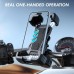 Motorcycle Phone Holder - [Metal Tie Rod] with Vibration Dampener, Adjustable Handlebar Bike Cell Phone Mount