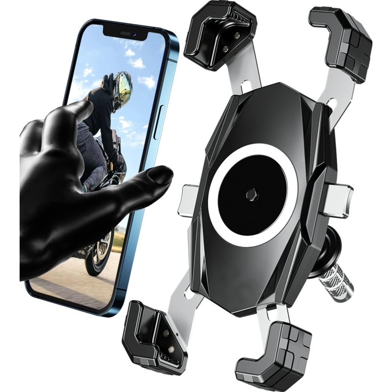 Motorcycle Fork Stem Phone Mount, Motorcycle Phone Mount, 1S One-Push Automatically Lock & Release Motorcycle Fork Stem Phone Mount, Motorcycle Phone Mount, 1S One-Push Automatically Lock & Release