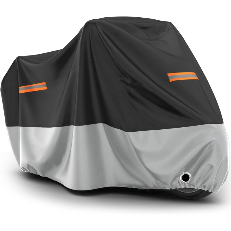 Motorcycle Cover Waterproof - Sun Protection with Lock-Holes Rain Snow Windproof Dustproof Universal Fit Motorbikes Vehicle Motorcycle Cover Waterproof - Sun Protection with Lock-Holes Rain Snow Windproof Dustproof Universal Fit Motorbikes Vehicle