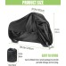 Motorcycle Cover, Waterproof, Universal Fit, Black, 96 inches x 41 inches x 49 inches