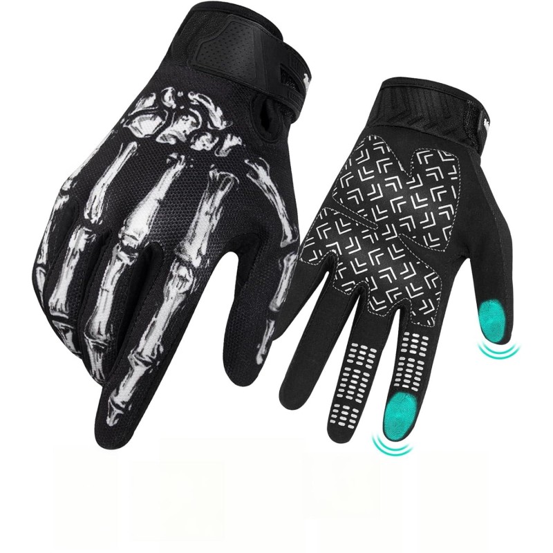 Motorcycle Gloves for Men Women Touchscreen, Lightweight Dirt Bike Glove Non-Slip, Skeleton Motorcycle Riding Glove Motorcycle Gloves for Men Women Touchscreen, Lightweight Dirt Bike Glove Non-Slip, Skeleton Motorcycle Riding Glove