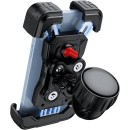 Motorcycle Phone Holder - [Metal Tie Rod] with Vibration Dampener, Adjustable Handlebar Bike Cell Phone Mount