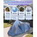 Full Enclosed Motorcycle Cover Waterproof Storage Heavy Duty Fits Motorcycles Length up to 96" with Reflective Strips