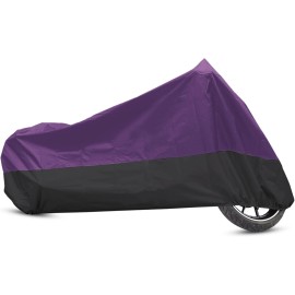 Motorcycle Cover Bike All Season Waterproof Dustproof Protective Outdoor Motorbike Rain Cover Purple Black for Harley Davidson