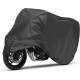 Motorcycle Cover, Waterproof, Universal Fit, Black, 96 inches x 41 inches x 49 inches